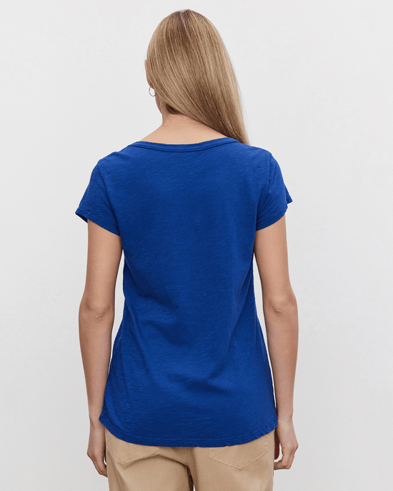 Velvet by Graham & Spencer Kira Scoop Neck Tee in Pilot 