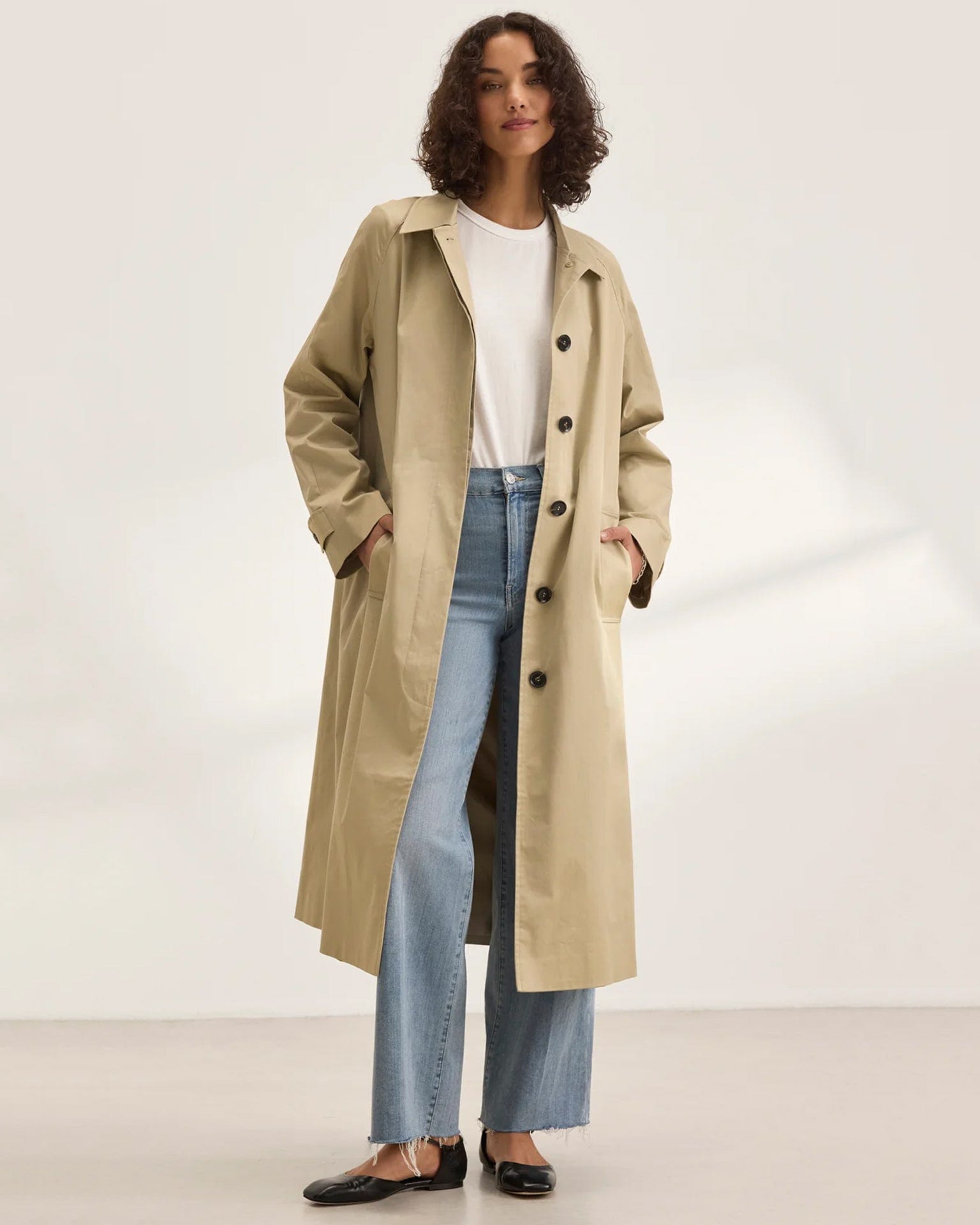 Raheal Trench Coat in Khaki