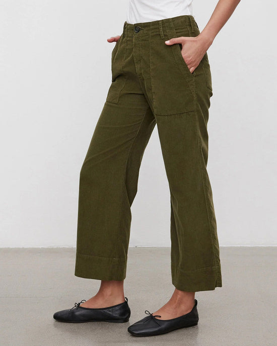 Velvet by Graham & Spencer Vera Wide Leg Pant in Aloe 