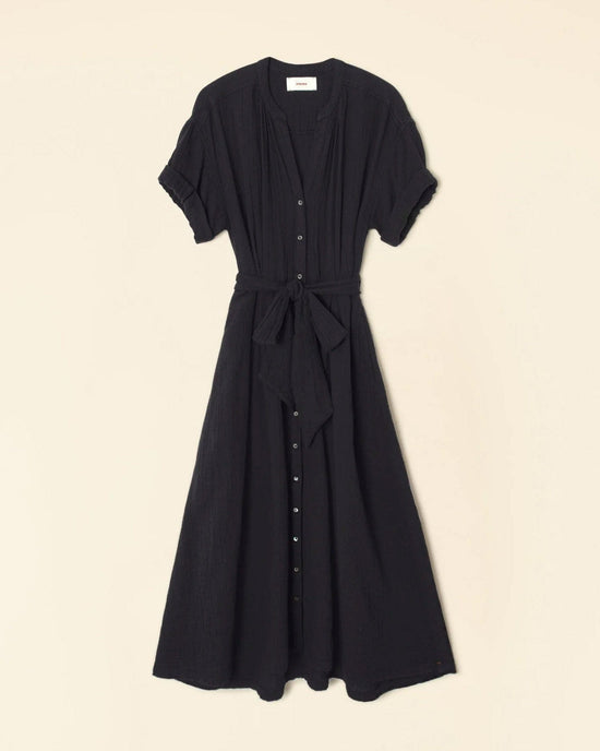 XiRENA Cate Roll Slv Shirtdress in Black 