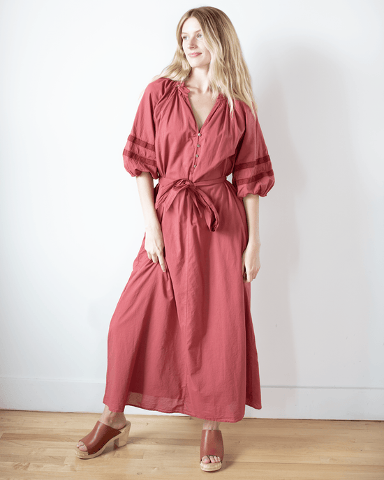 XiRENA Clothing Prue Dress in Brick Red