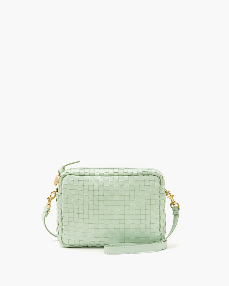 Midi Sac in Mist Woven Checker by Clare V. exclusive at The Shoe Hive