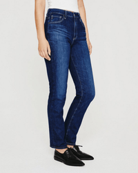 AG Jeans Saige High Rise Straight in Easy Street 