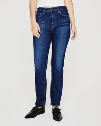 AG Jeans Saige High Rise Straight in Easy Street 