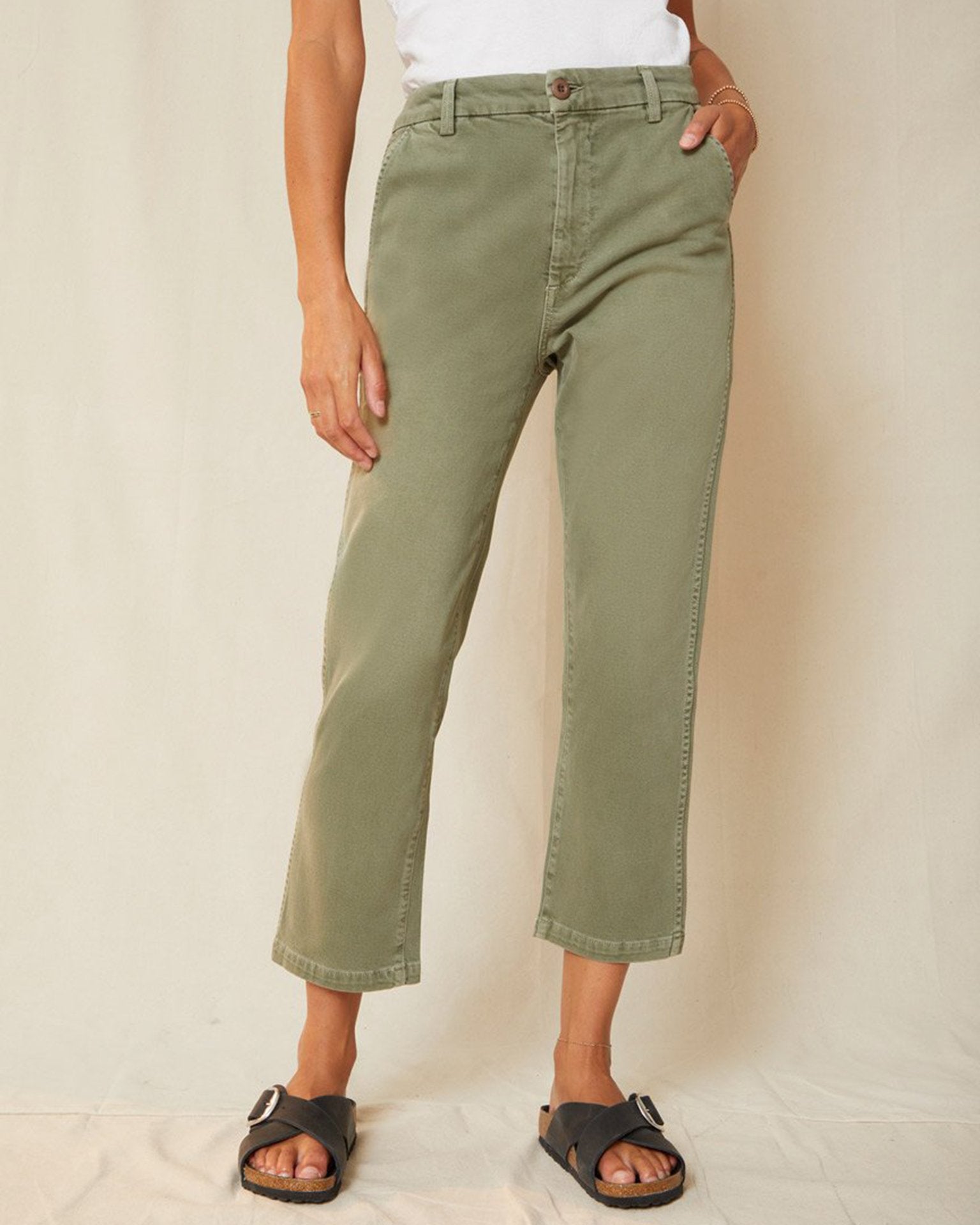 Easy Trouser Relaxed Crop Straight in Surplus