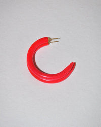 B&L Jewelry Cherry Tomato C Hoop in Small in Cherry Tomato