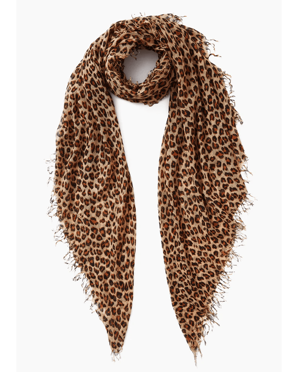 Chan Luu Leopard Print C S Scarf in Roasted Pecan Bliss Boutiques