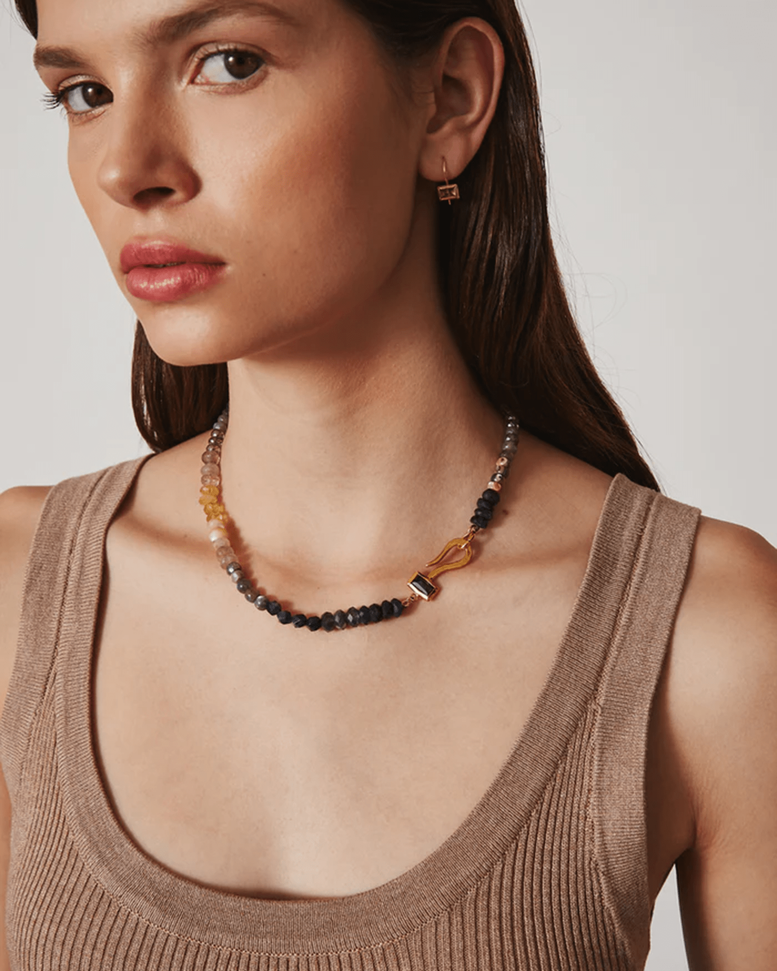 Chan Luu Odyssey Necklace in Labradorite Mix w Gold Bliss Boutiques