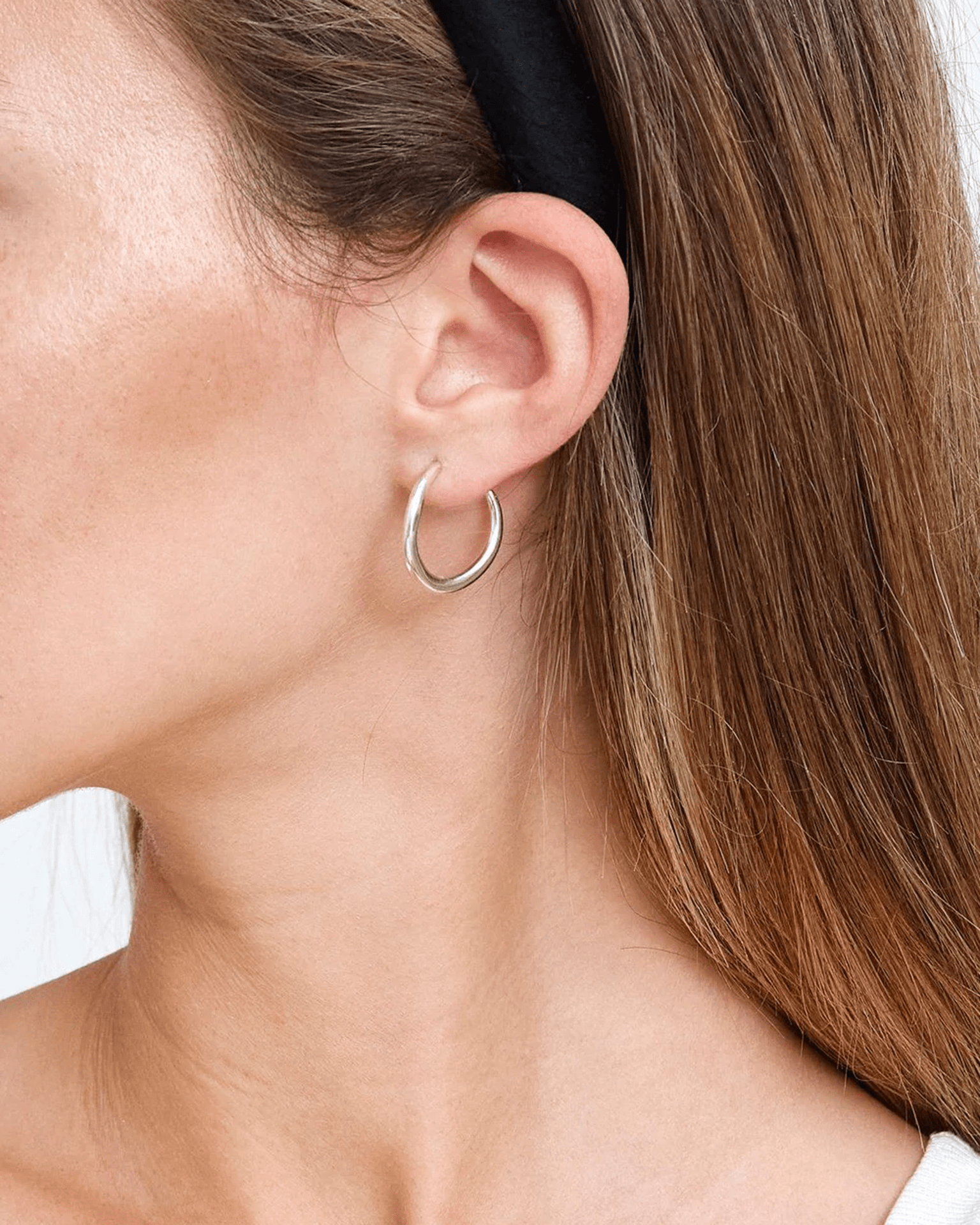 Women's Small Sterling Silver Hoop Earrings