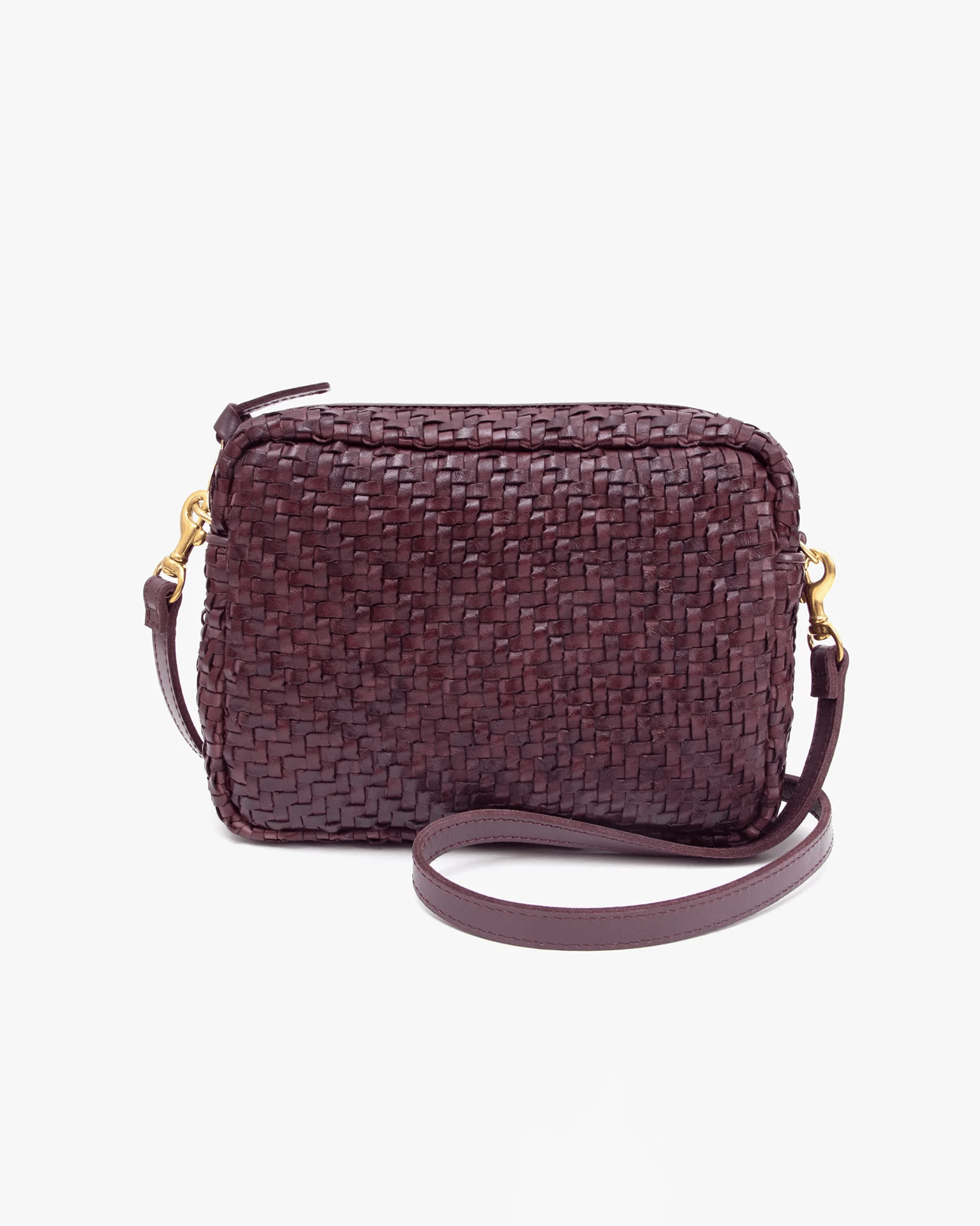 Midi Sac in Plum Woven Zig Zag