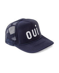 Clare V. Trucker Hat - Oui - Navy w/ White 