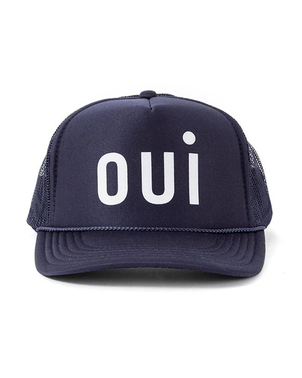 Clare V. Trucker Hat - Oui - Navy w/ White- Bliss Boutiques