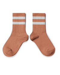 Collegien Accessories Nico Varsity Socks in Bois de Rose