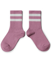 Collegien Accessories Nico Varsity Socks in Rose Bonbon