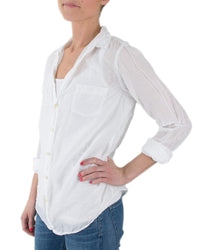 CP Shades Sloane Blouse in White Cotton Silk 