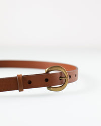 Depalma Handsewn Accessories CL 3/4 inch Belt in Tobacco/Brass