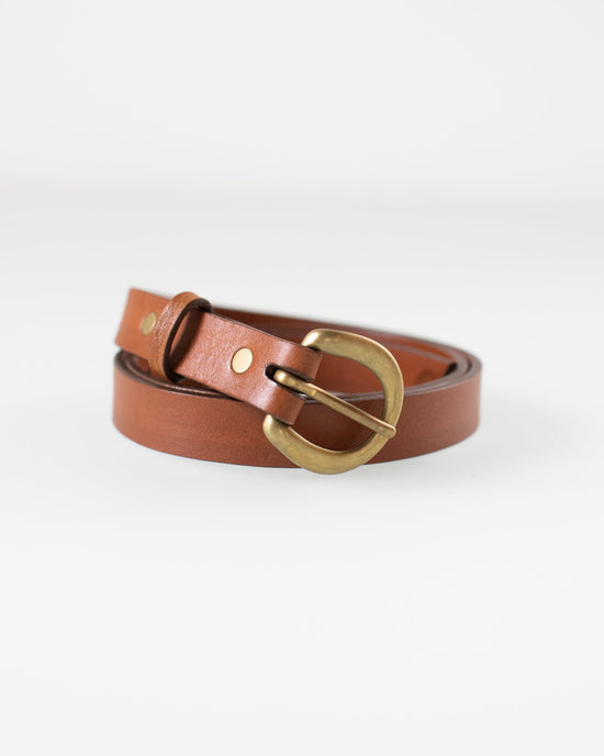 Depalma Handsewn Accessories CL 3/4 inch Belt in Tobacco/Brass