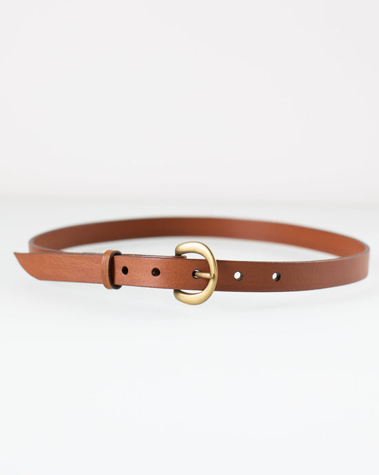 Depalma Handsewn Accessories CL 3/4 inch Belt in Tobacco/Brass