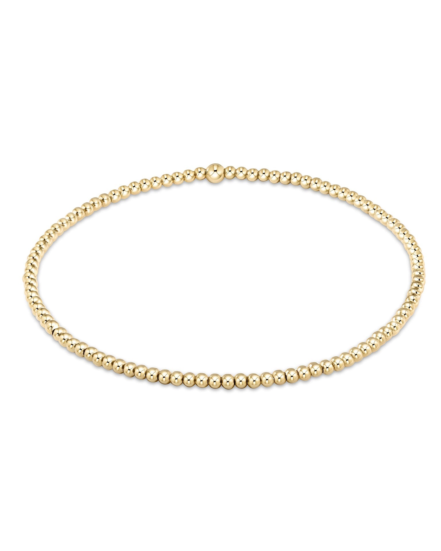 Classic Gold 2mm Bead Bracelet