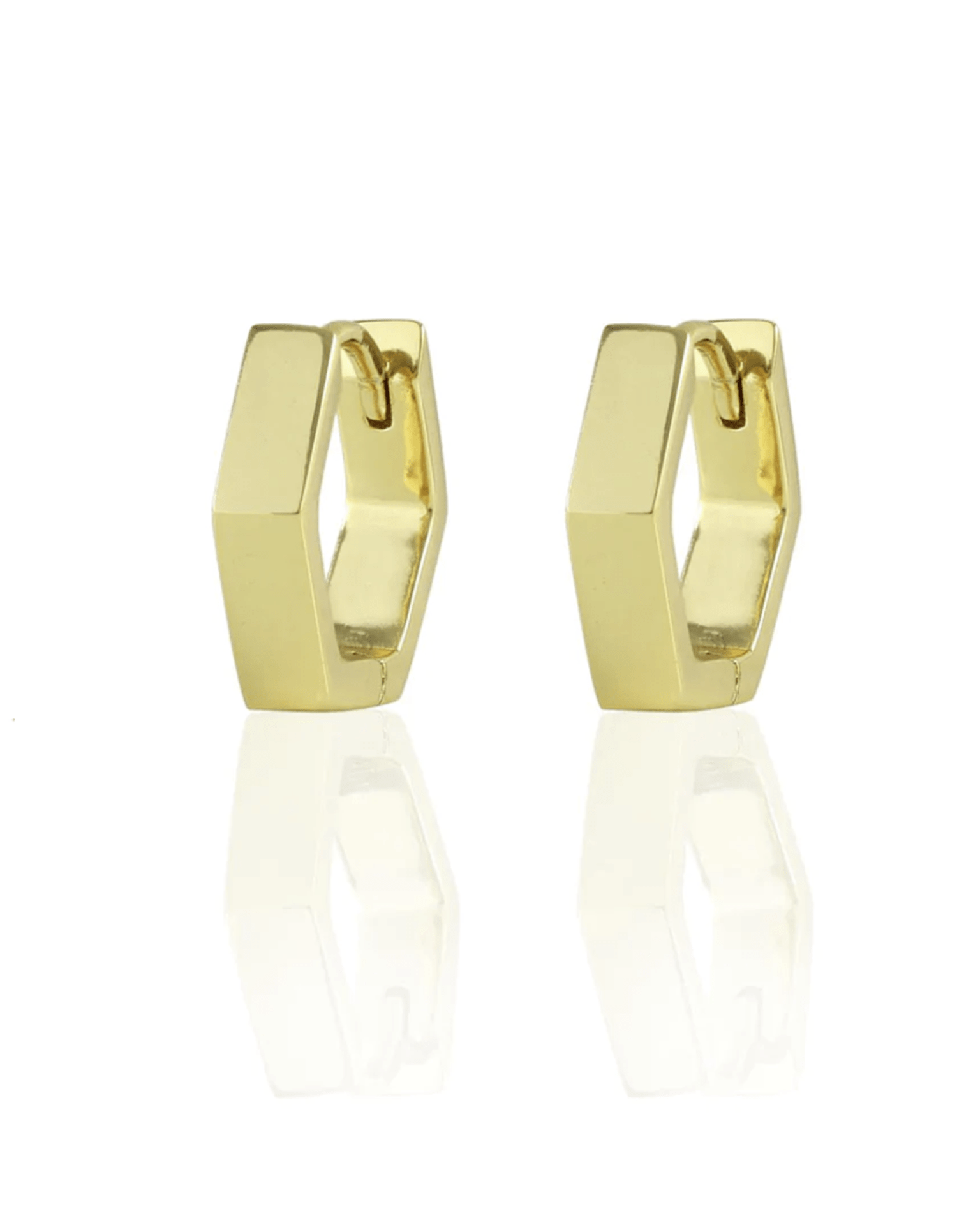 Parker Pave Hexagon Hoop Earrings | Caitlyn Minimalist