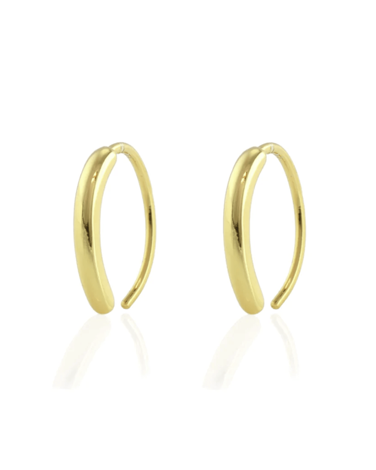 14KT Gold Earrings - Hoop Earrings - Round Earrings - Earrings - Lulus