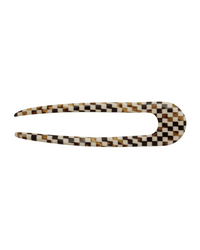 Machete Accessories Tortoise Checker French Hair Pin in Tortoise Checker