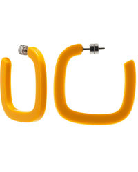 Machete Jewelry Ochre Midi Square Hoops in Ochre