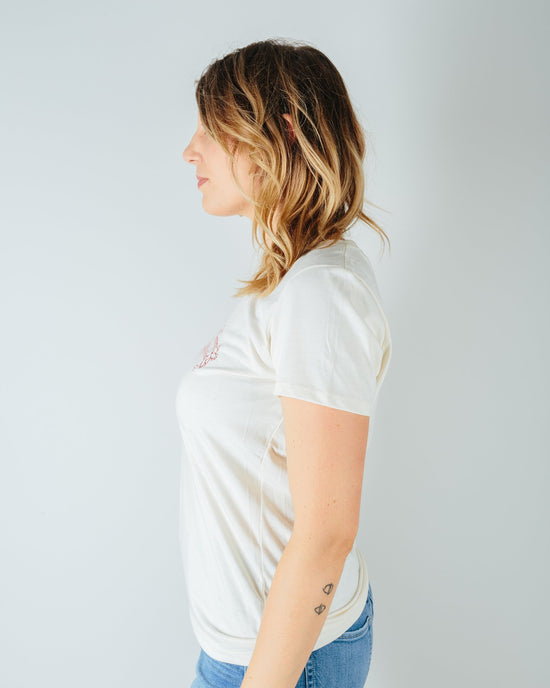 Milo in Maine Lobster Short Sleeve Crew in Off White 