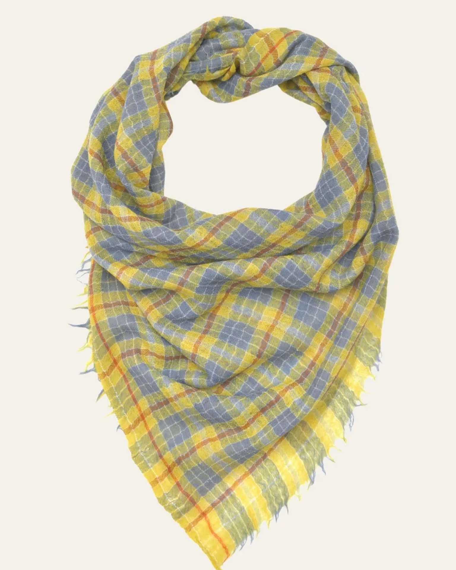 Mois Mont No 608 Wool Bandana in Pollen - Bliss Boutiques