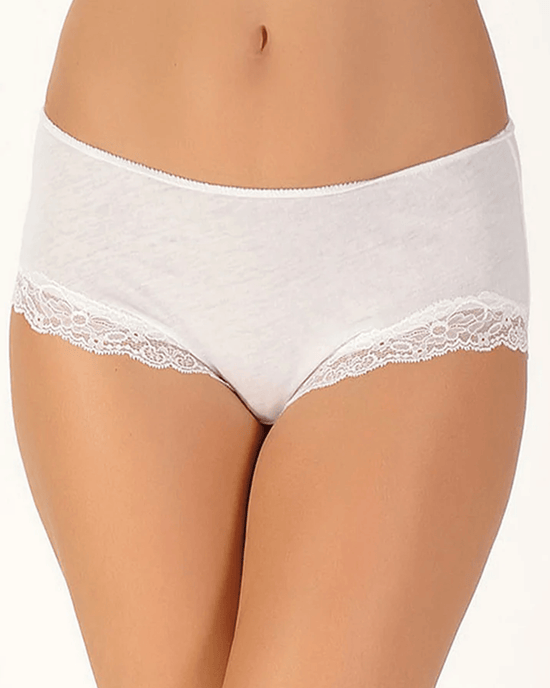 Only Hearts Lingerie Org Cttn w/ Lace Hipster in White