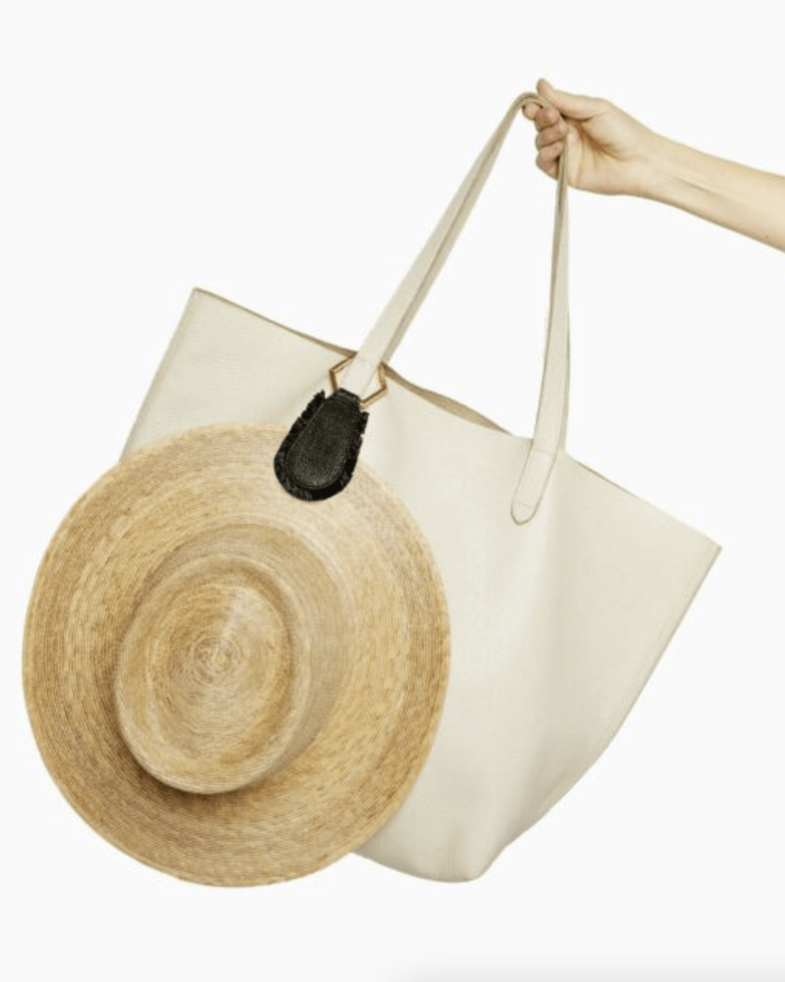 Franka straw ring sales tote bag