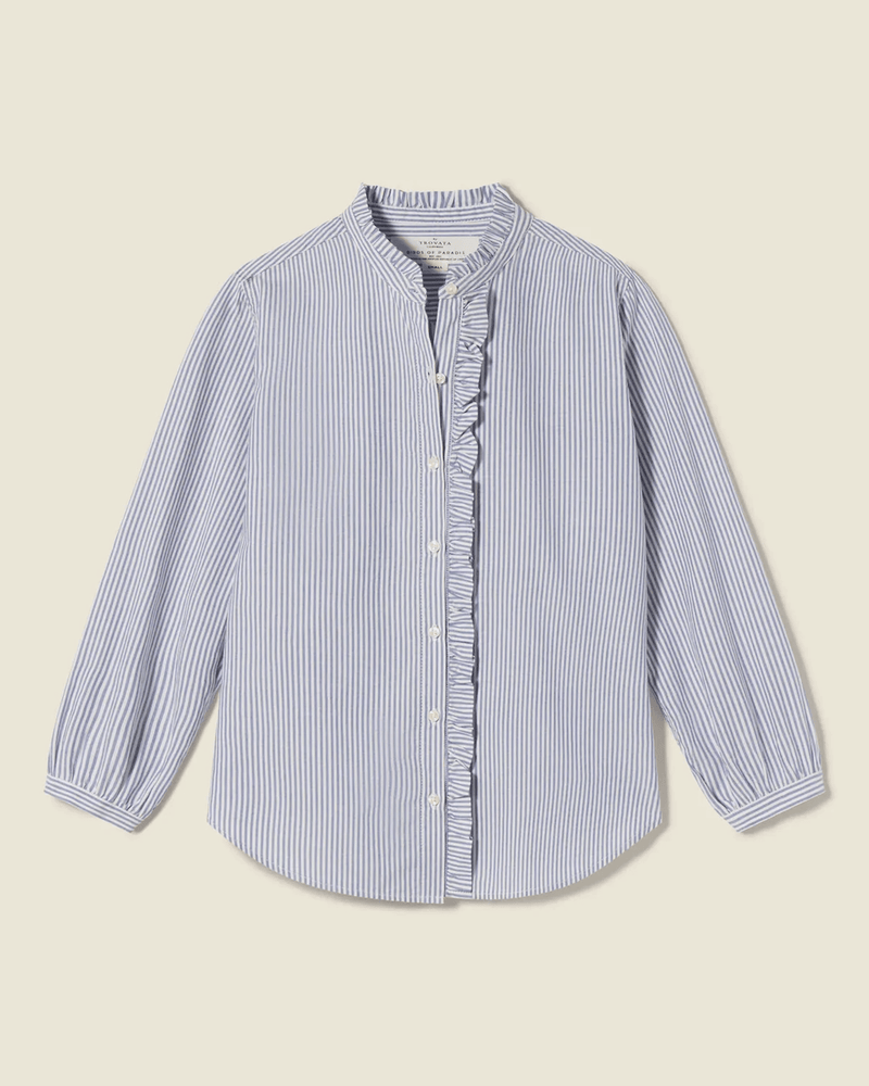 Trovata Birds of Paradis Helena Shirt in Mariners Stripe - Bliss