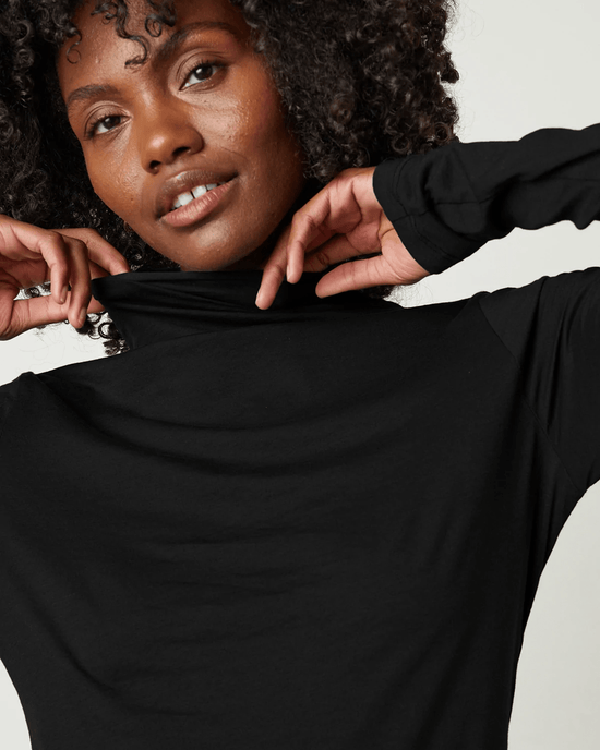 Velvet by Graham & Spencer Talisia Turtleneck Top in Black 