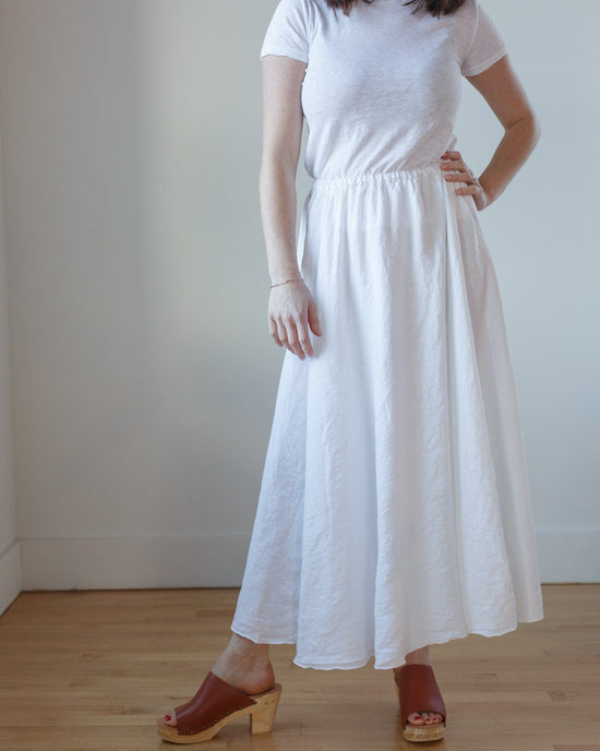 CP Shades Clothing Deidra Skirt HW Linen Twill in White