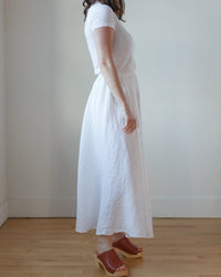 CP Shades Clothing Deidra Skirt HW Linen Twill in White