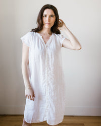 CP Shades Clothing Lucy Dress w/o Pkts in White HW Linen Twill