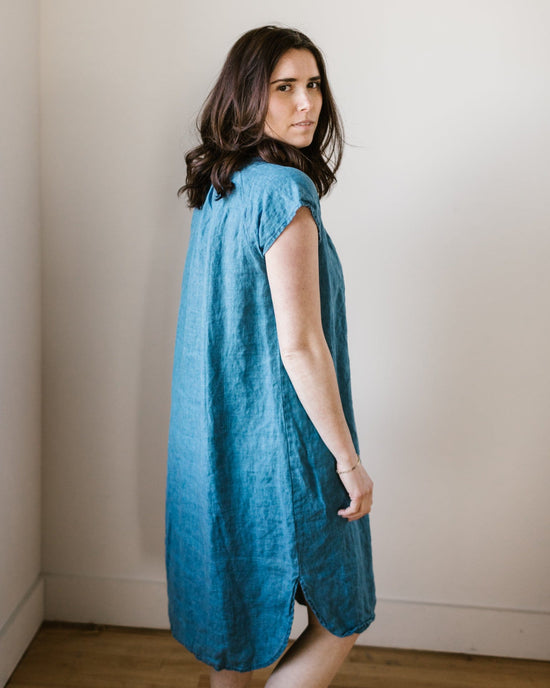 CP Shades Clothing Lucy Dress w/o Pockets in Bleach Indigo Twill