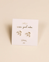 JaxKelly Jewelry White Opal Opal Crown Stud - White