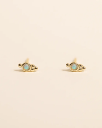 JaxKelly Jewelry Fire Opal Tri Ball Studs - Fire Opal