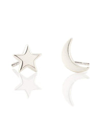 Kris Nations O/S / Silver Silver Star & Moon Studs