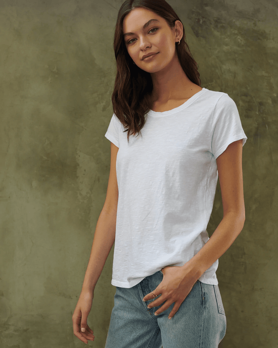 Velvet by Graham & Spencer Clothing Tilly Tee Shirt in White